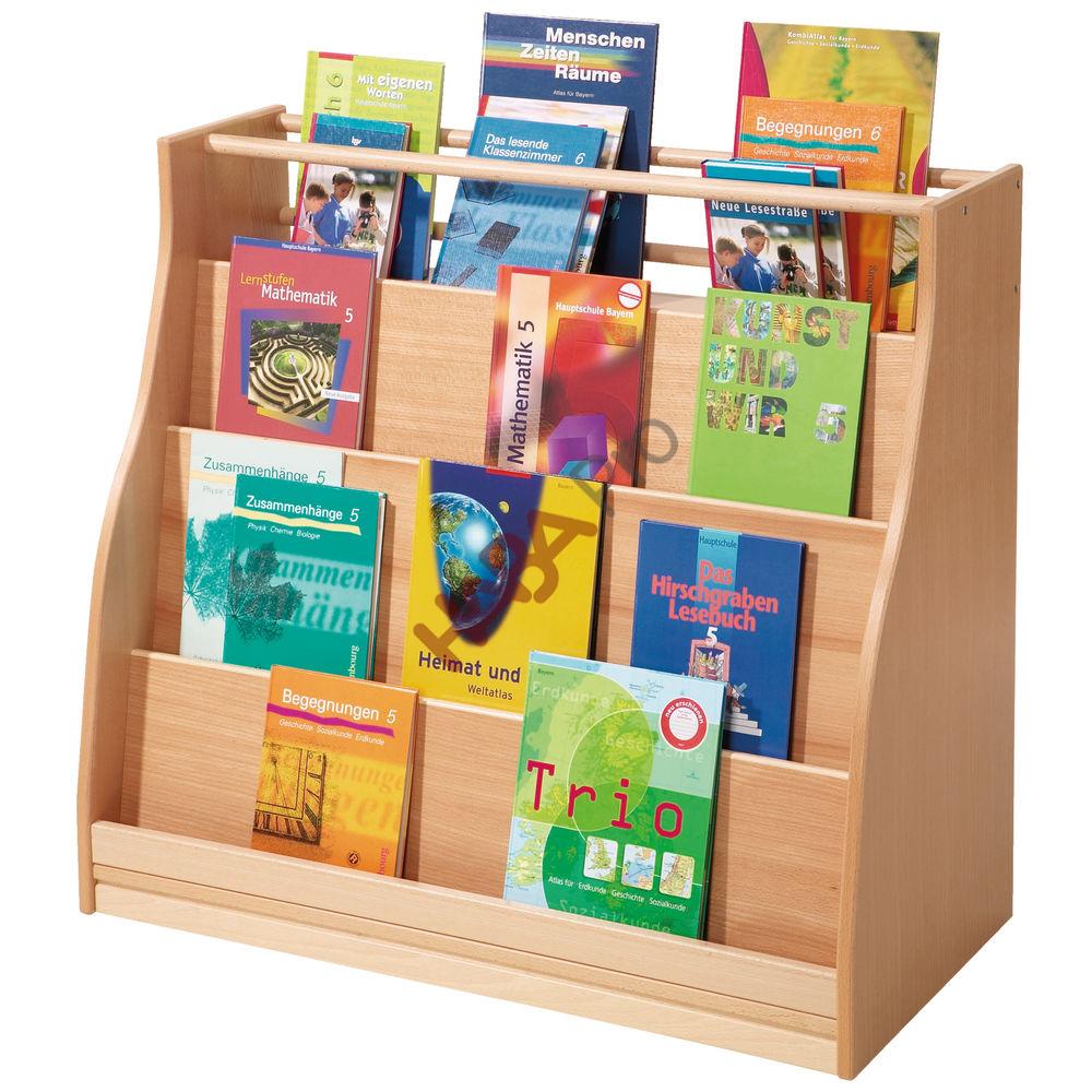 Dwustronna biblioteczka z drewna bukowego