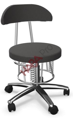 BIOSWING_Stolek_dla_wychowawcoww_z_oparciem_szary BIOSWING ® Stołek dla wychowawców (z oparciem, pokrycie z materiału)