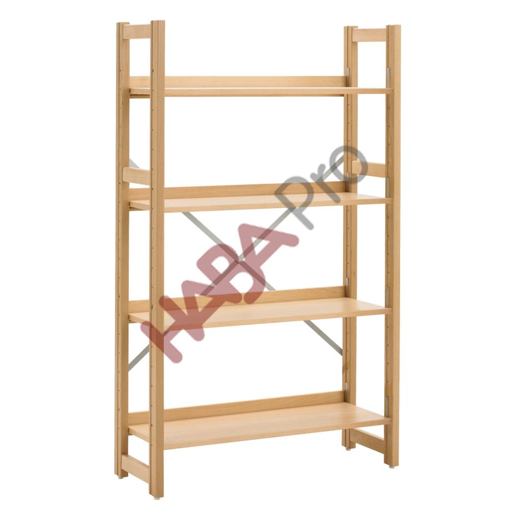 Regał biblioteczny z 4 półkami, wys. 155,6 cm
