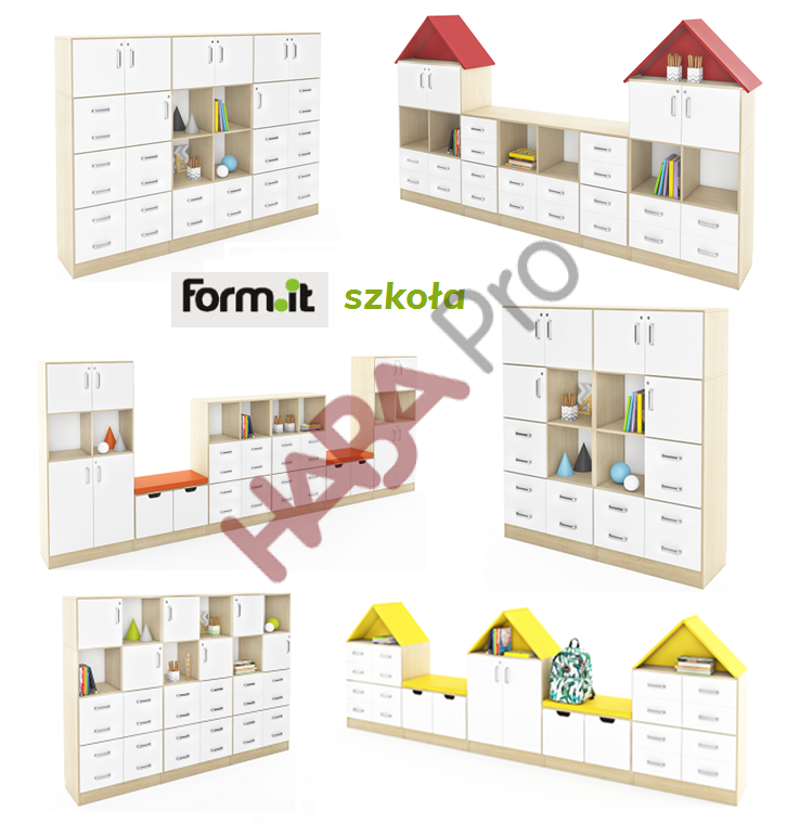zestawy_mebli_szkolnych Szafka wąska 92 cm, 2 x drzwiczki