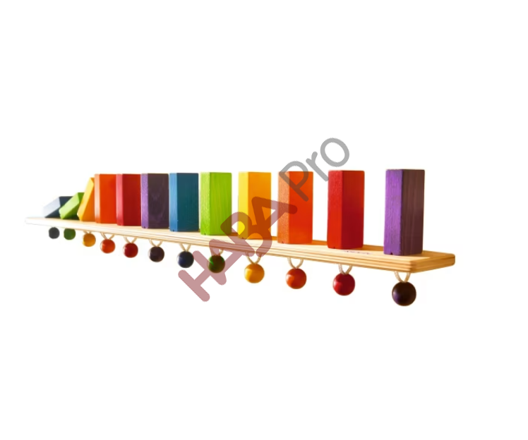 Element ścienny "Reakcja łańcuchowa domino", 12 klocków Element ścienny "Reakcja łańcuchowa domino", 12 klocków
