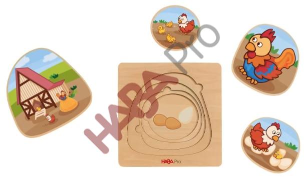 Zestaw puzzli warstwowych Zwierzęta