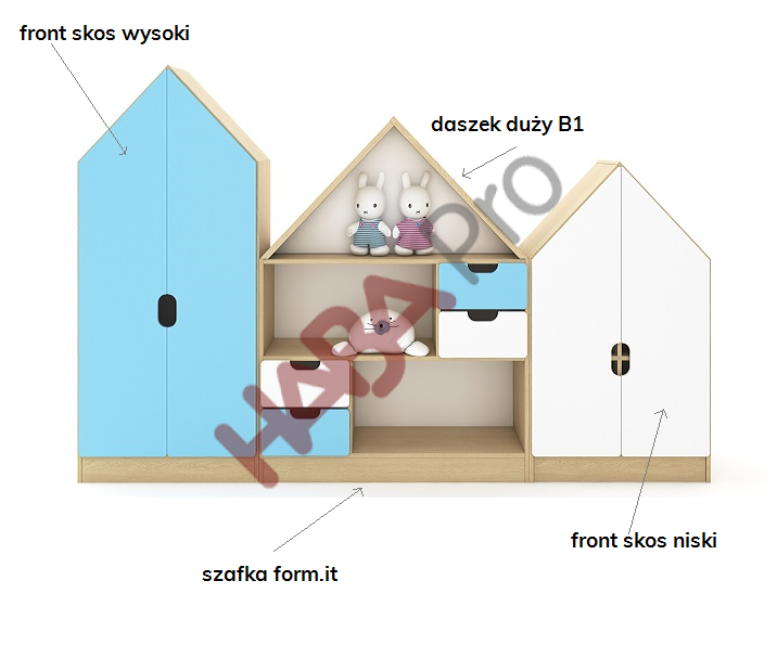Szafka „Domek z szufladami”