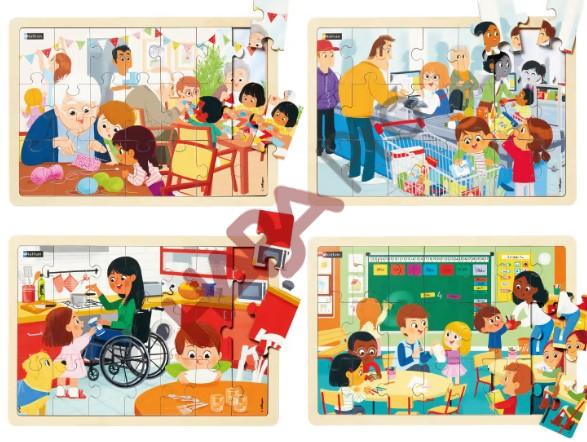 Zestaw puzzli „Dzień powszedni dziecka”