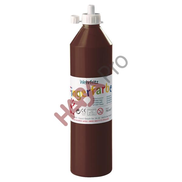 Wehrfritz - farby do malowania palcami, 750 ml - brązowy