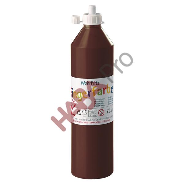 Wehrfritz - farby do malowania palcami, 750 ml - brązowy
