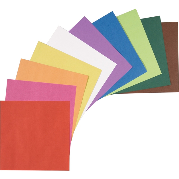Kwadraty z kolorowego papieru do składania 10 x 10 cm, 500 sztuk