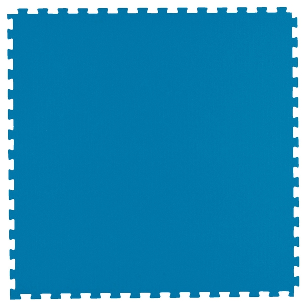 Mata podłogowa puzzle, 100 x 100 cm, czerwona/niebieska