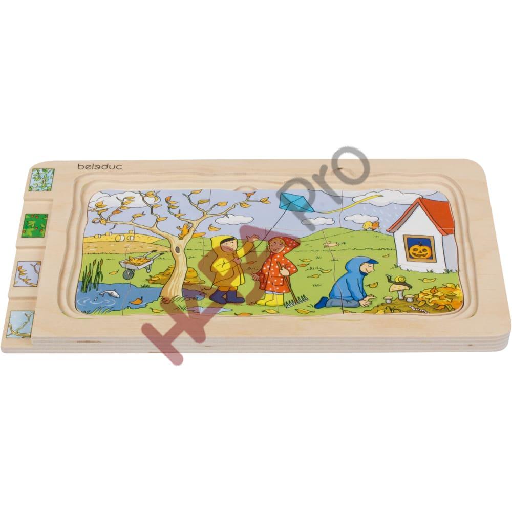 Puzzle warstwowe "Cztery pory roku", 32 części