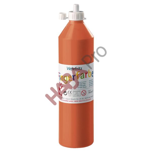 Wehrfritz - farby do malowania palcami, 750 ml - pomarańczowy