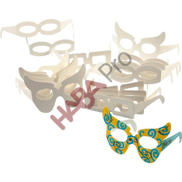 Tekturowe okulary "blanko", 160 sztuk