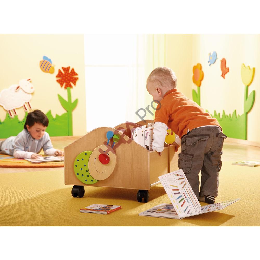 Mała biblioteczka na kółkach do żłobka / przedszkola