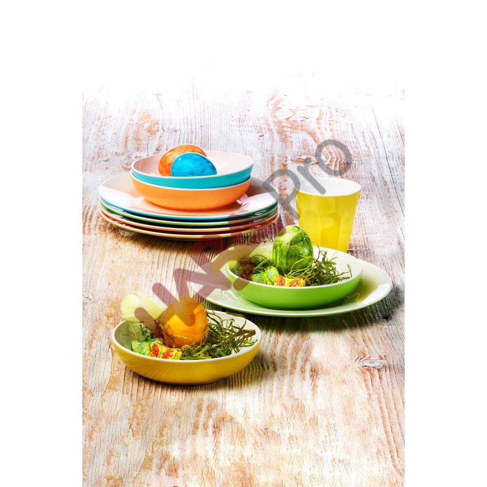 Miseczki deserowe, śr. 14 cm, żółte, 6 sztuk