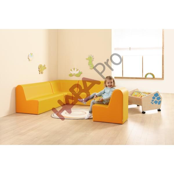 Sofa żłobkowa, narożna wys. siedziska 26 cm