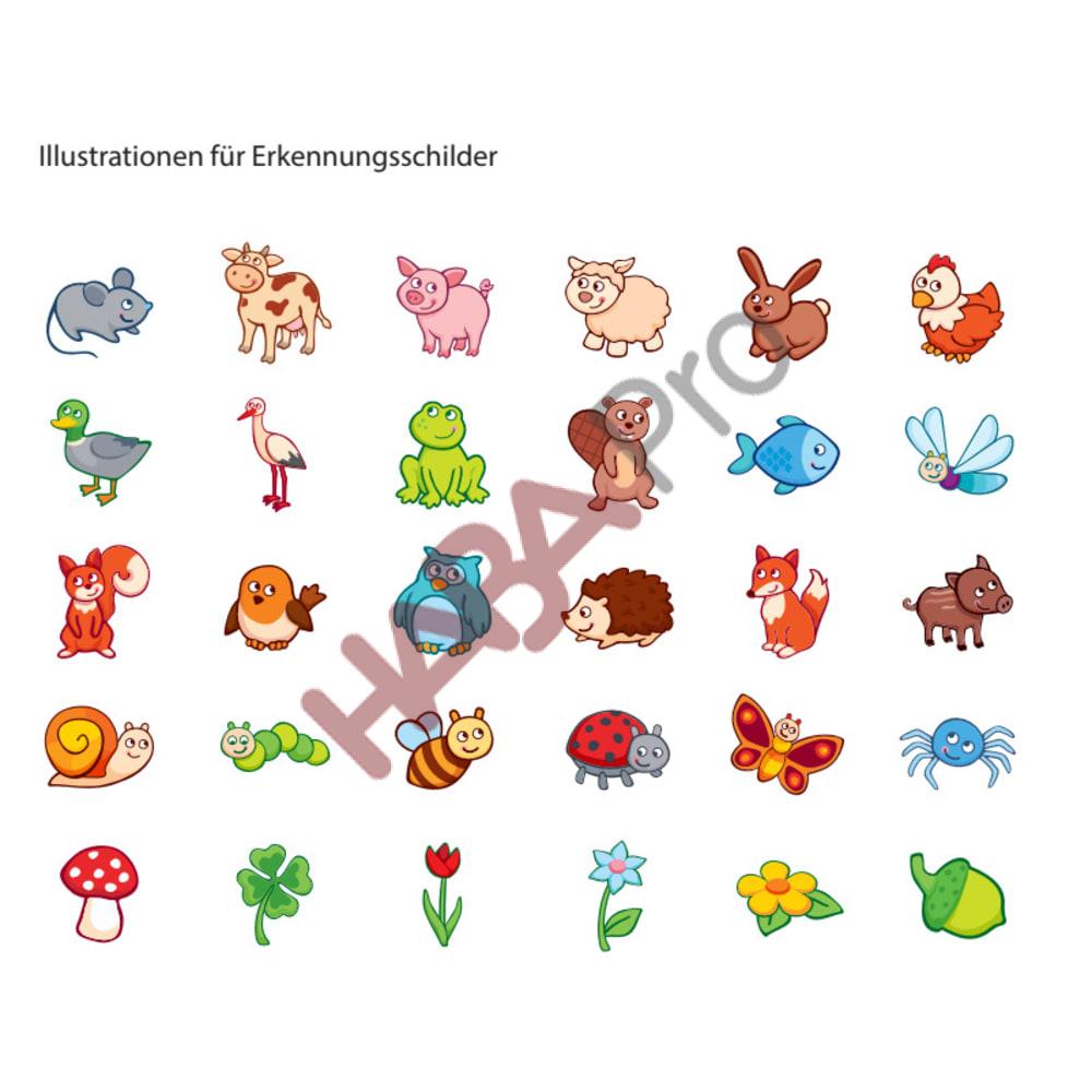 Znaczki do szatni - samoprzylepne "Kolorowa przyroda", 90 sztuk