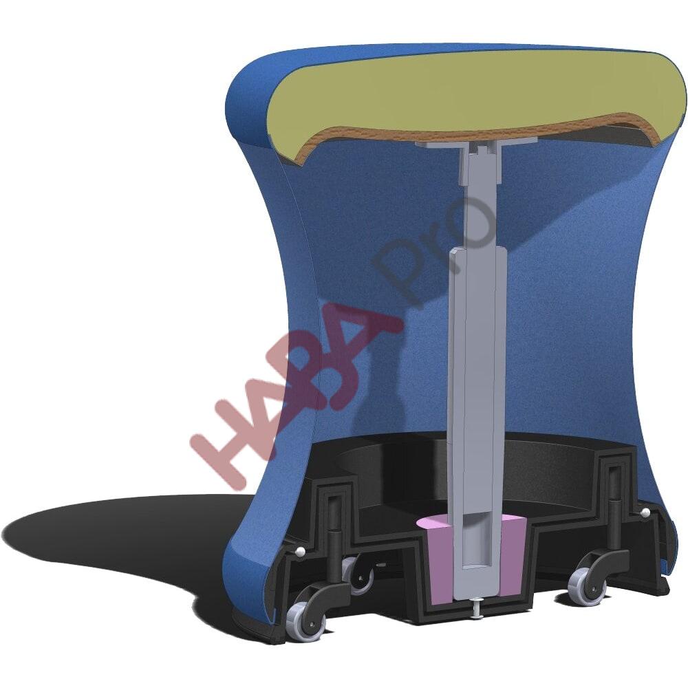 1367480-Hocker-bobo-F-03.psd Hoker siedzisko, ciemnozielony, wys. 52 - 62 cm