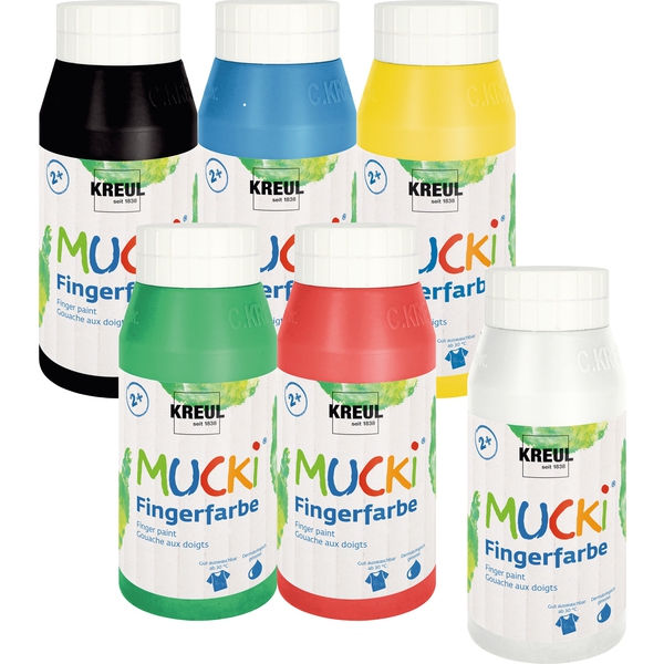 Farby Mucki - bezpieczne dla maluszków 6 x 750 ml