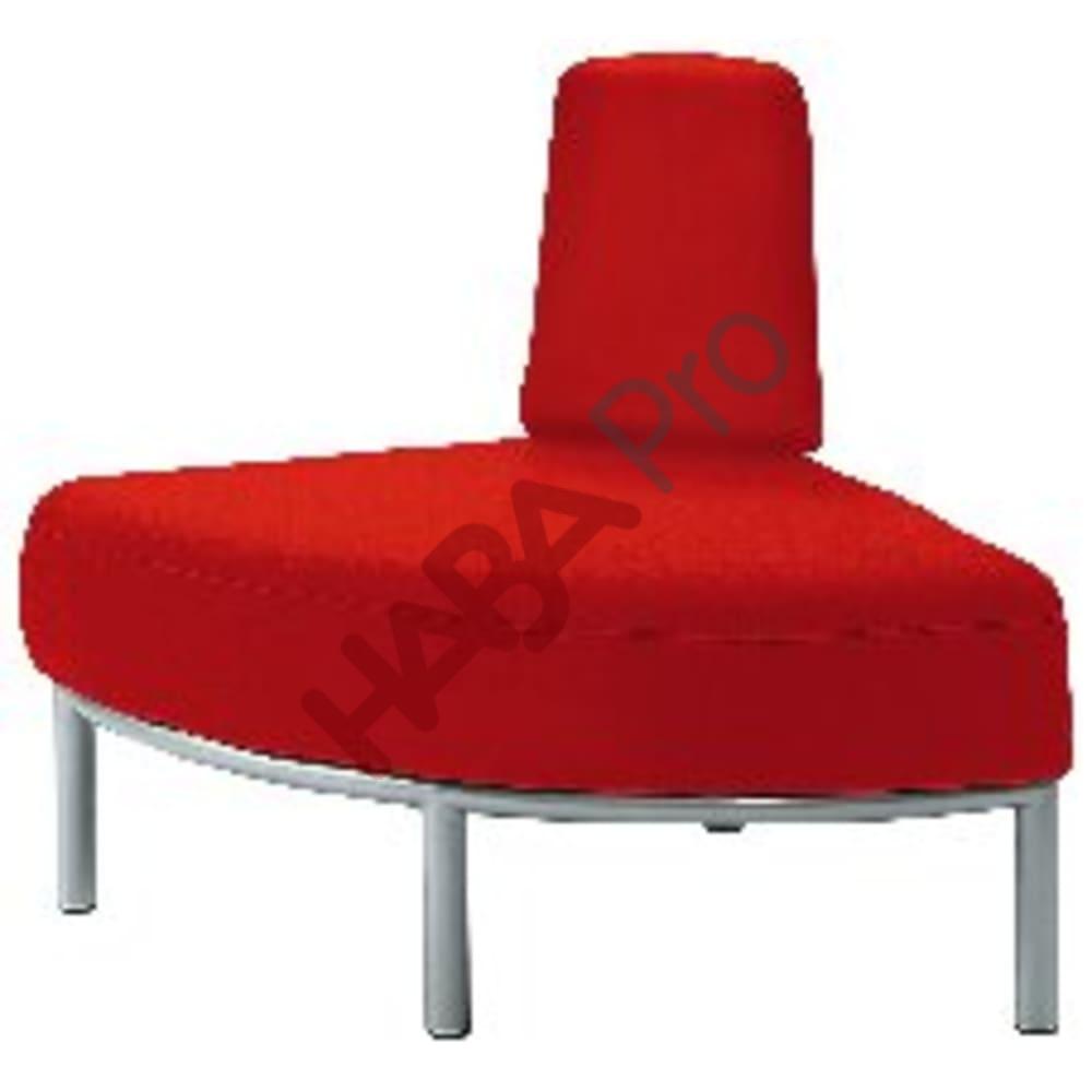 Sofa szkolna "Rebello" ćwiartka koła, tkanina