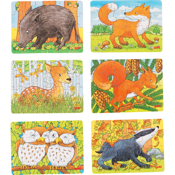 Puzze drewniane "Zwierzęta lasu" - 36 układanek