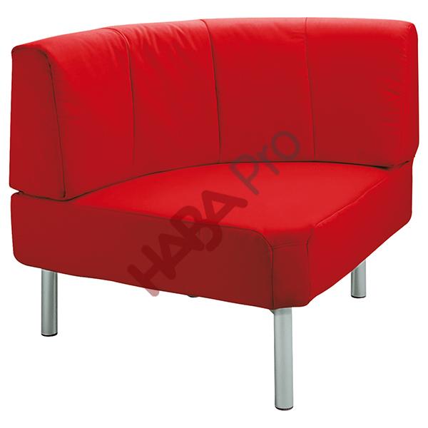 Sofa szkolna "Rebello" zaokrąglona - tkanina