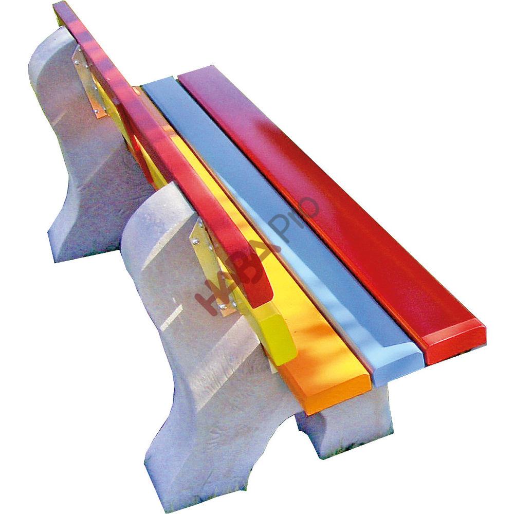Ławka ogrodowa dla dzieci, kolorowa, wys. 36 cm