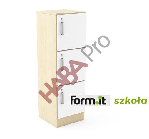 Szafka wąska wys. 131 cm, 3 x drzwiczki