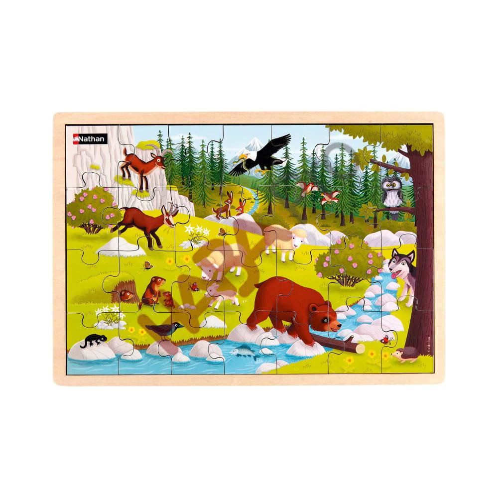 Zestaw drewnianych puzzli "Natura"