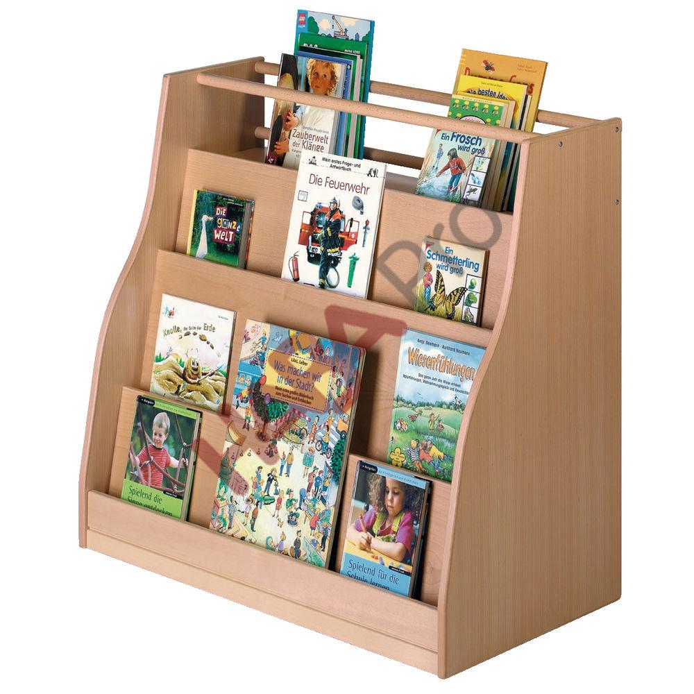 Dwustronna biblioteczka z drewna bukowego