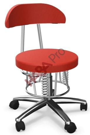BIOSWING_Stolek_dla_wychowawcoww_z_oparciem_pomaranczowy BIOSWING ® Stołek dla wychowawców (z oparciem, pokrycie z materiału)