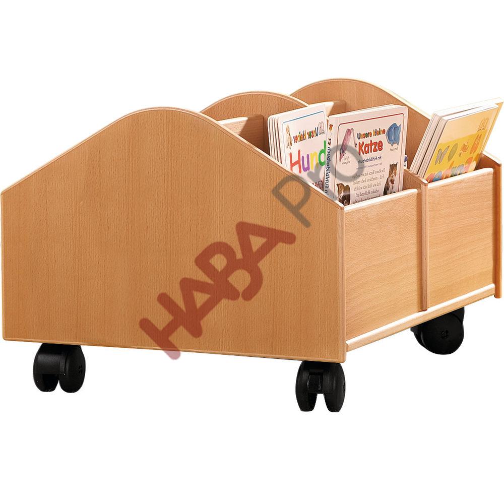 Mała biblioteczka na kółkach do żłobka/przedszkola