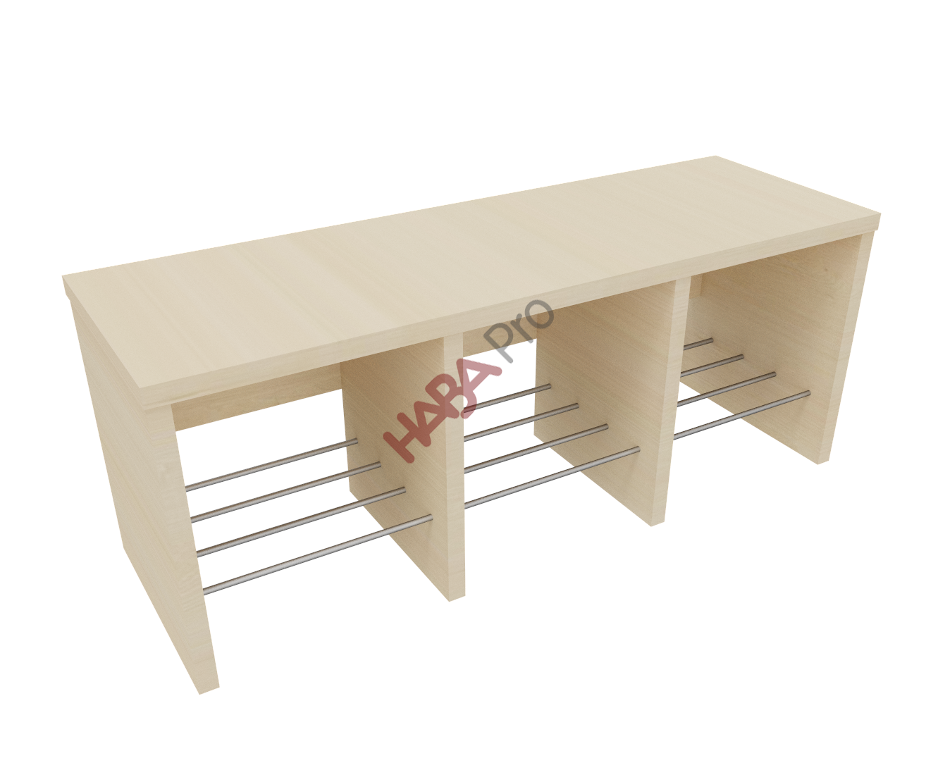 Ławka do szatni 3-os. dł. 76 cm