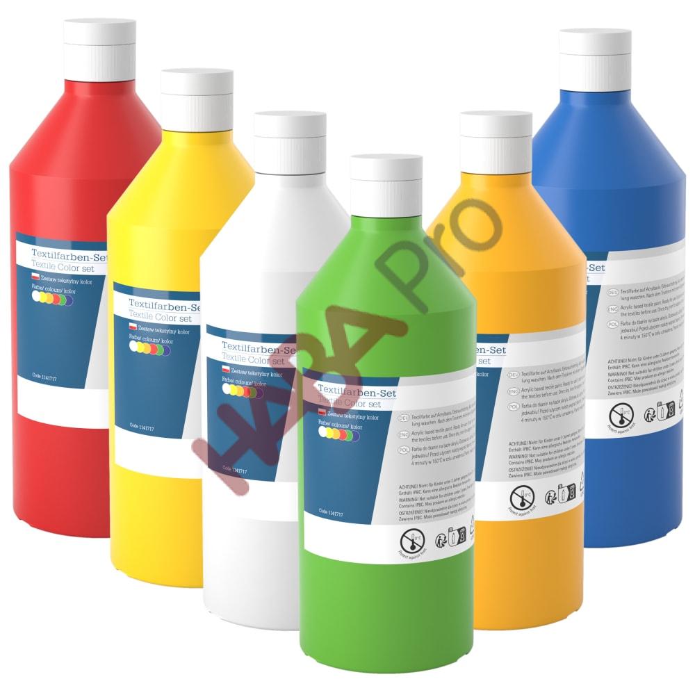 Zestaw farb do tekstyliów Wehrfritz 6 x 500 ml