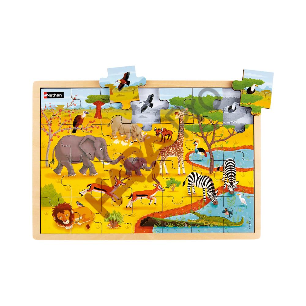 Zestaw drewnianych puzzli "Natura"