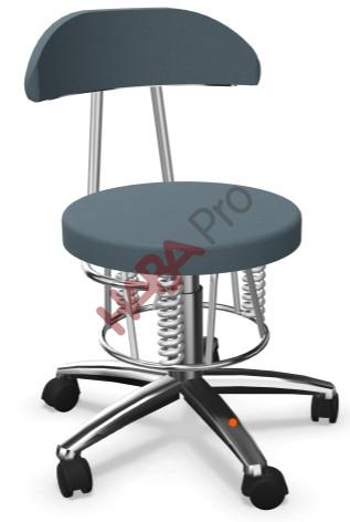 BIOSWING_Stolek_dla_wychowawcoww_z_oparciem_jasnoszary BIOSWING ® Stołek dla wychowawców (z oparciem, pokrycie z materiału)