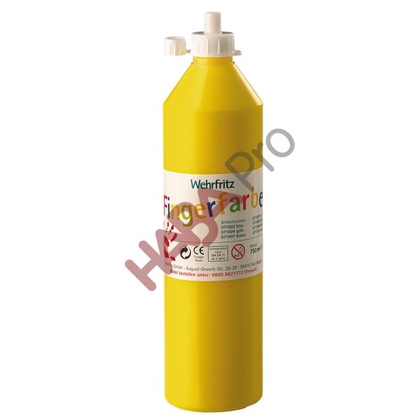 Wehrfritz - farby do malowania palcami, 750 ml - żółty