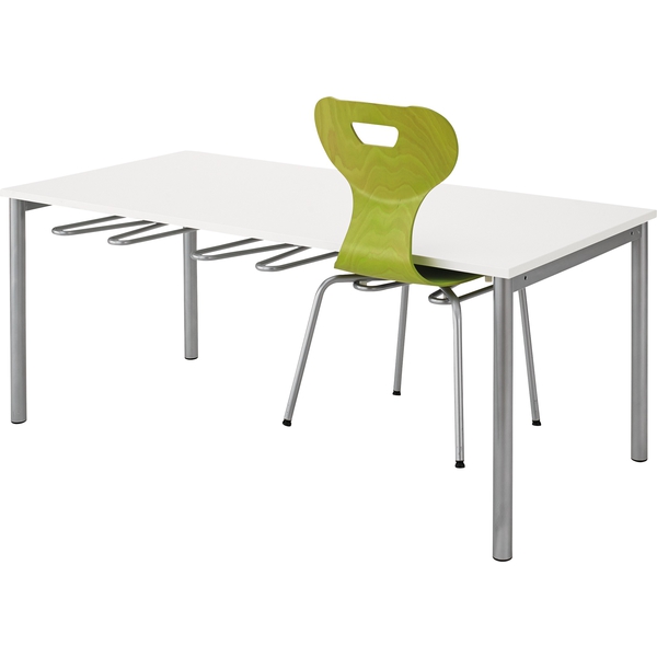 Stół do stołówki szkolnej modoPLUS 180 x 85 cm, 6 uchwytów, wys. 72 cm