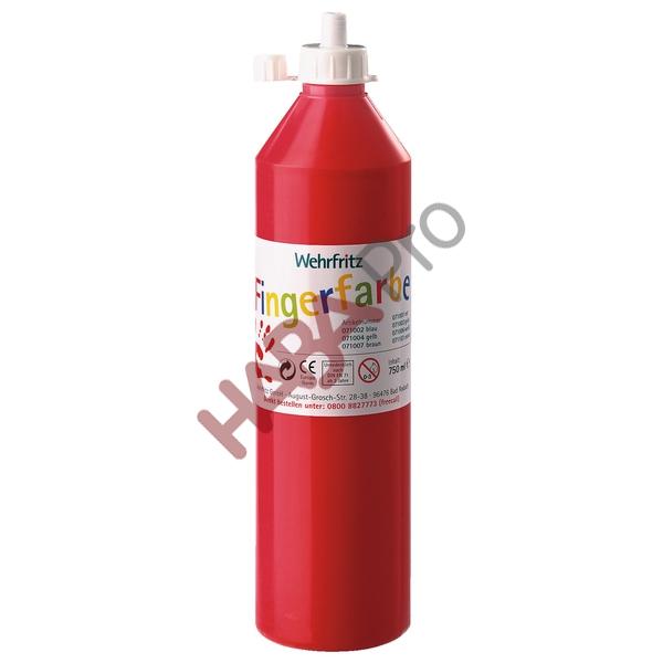 Wehrfritz - farby do malowania palcami, 750 ml - czerwony