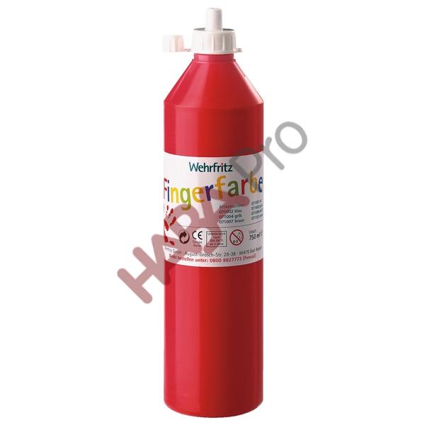 Wehrfritz - farby do malowania palcami, 750 ml - czerwony
