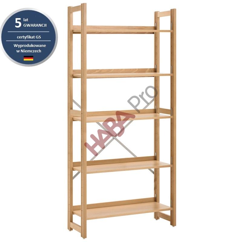 Regał biblioteczny z 5 półkami, wys. 200,4 cm