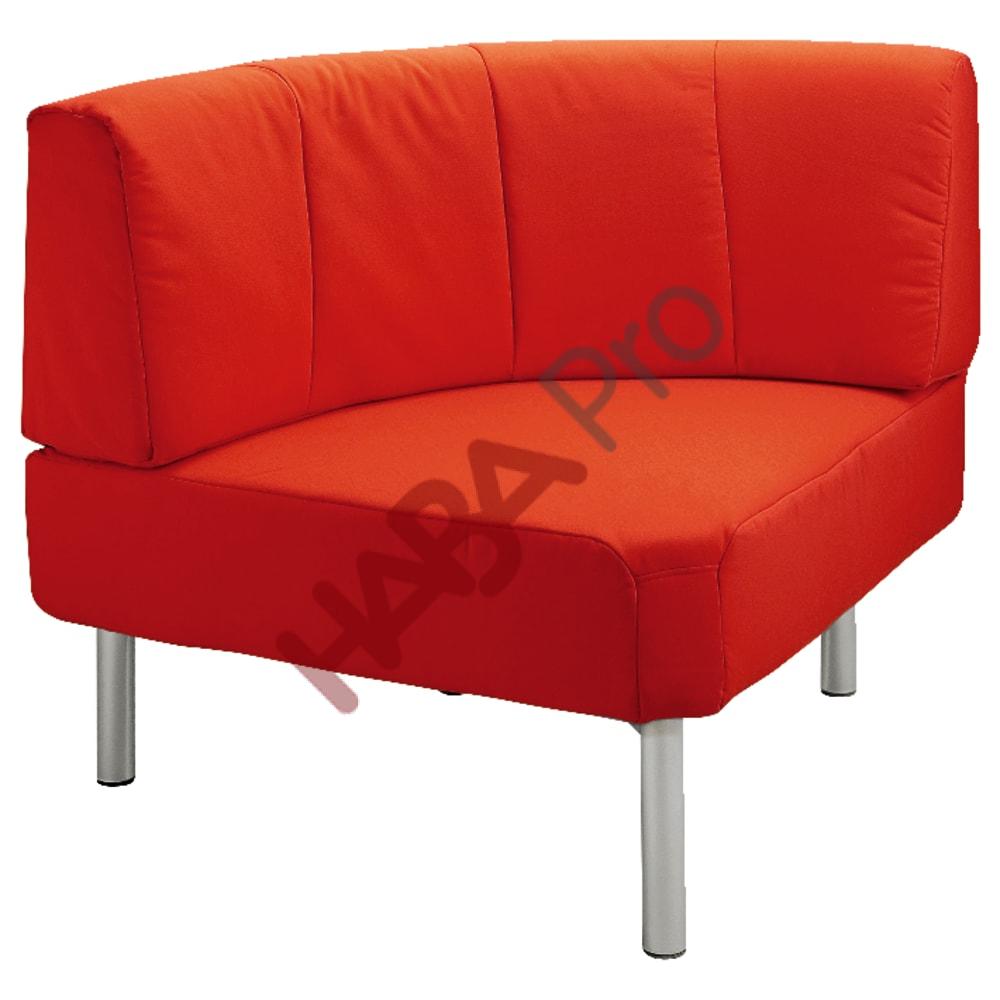 Sofa szkolna "Rebello" zaokrąglona - tkanina