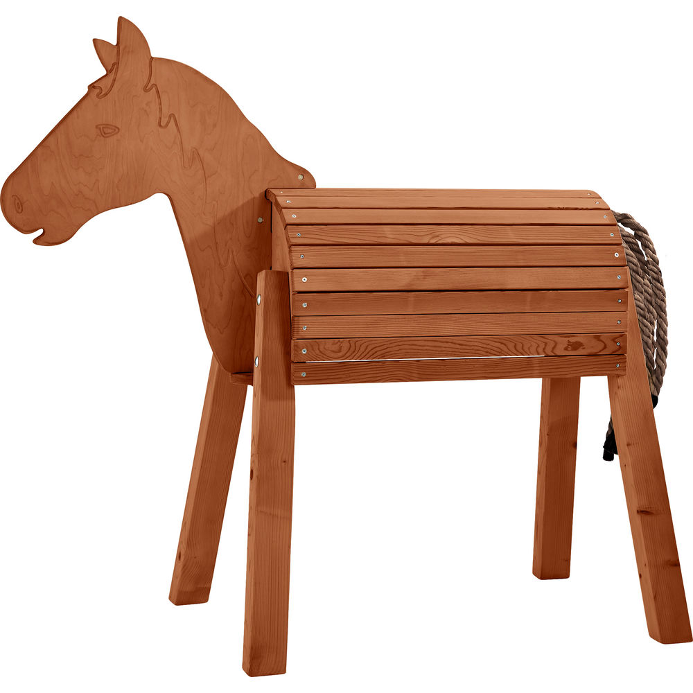 Drewniany koń do zabawy dla maluchów