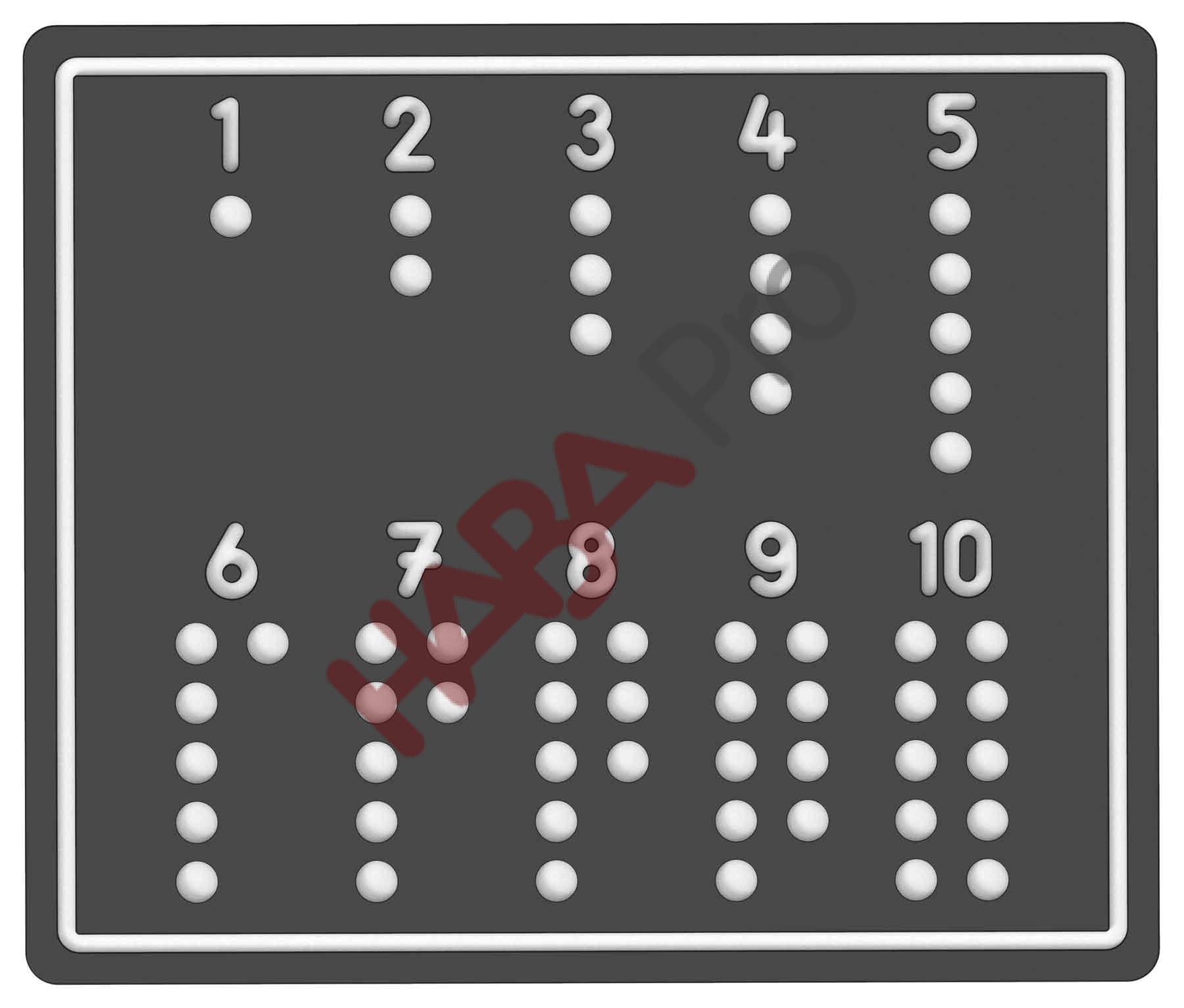 Panel do zabawy z linii Activity Table „Matematyka 1–10”