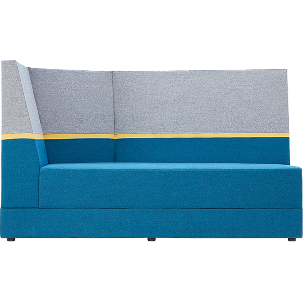 Set.upp - sofa 5 -kątna ze średnim oparciem, lewe  - tkanina