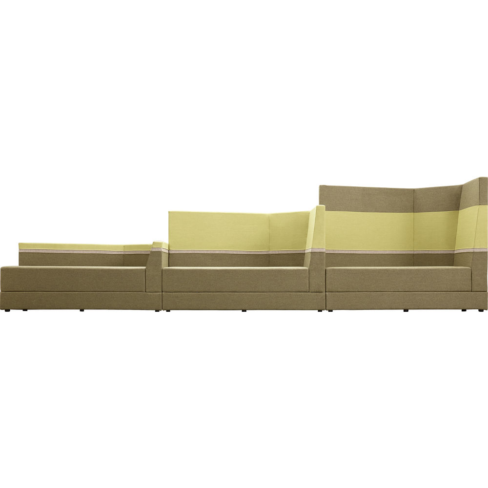 Set.upp - sofa 5- kątna z wysokim oparciem, lewe - skóra eko