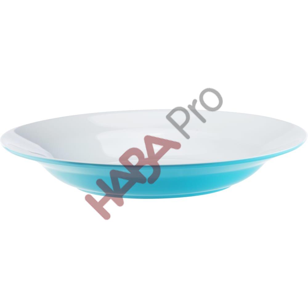Talerze głębokie, śr. 19,6 cm, niebieskie, 6 sztuk
