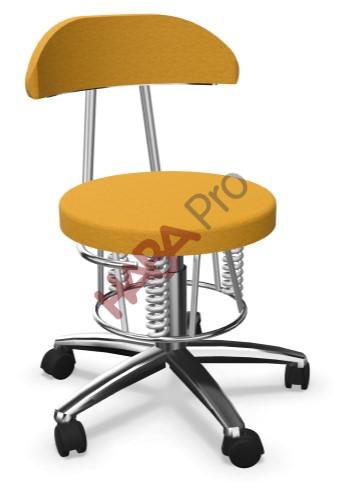 BIOSWING_Stolek_dla_wychowawcoww_z_oparciem_pomanczowy BIOSWING ® Stołek dla wychowawców (z oparciem, pokrycie z materiału)