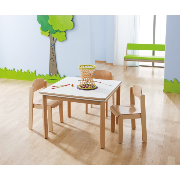 Stół ze zdejmowanym blatem, konstrukcja drewniana, wys. 59 cm