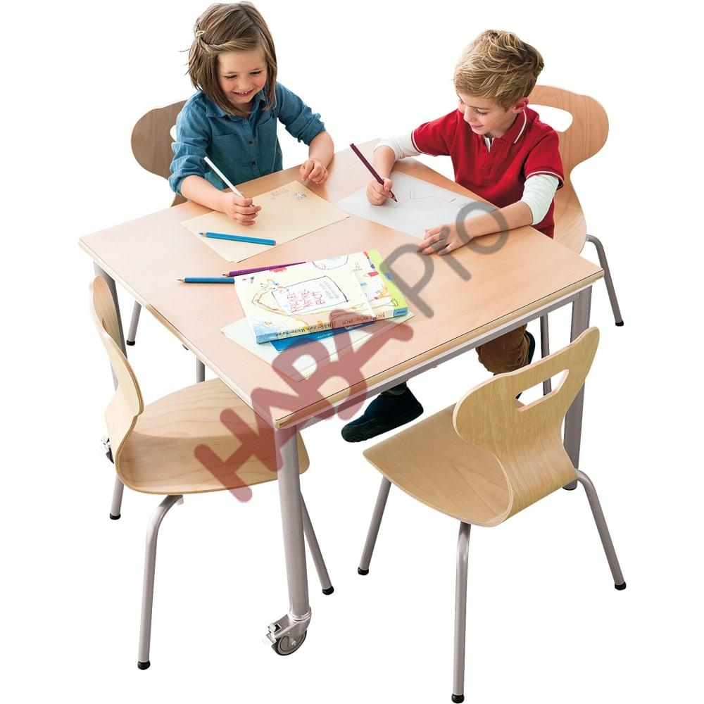 Stół ze zdejmowanym blatem, konstrukcja metalowa, wys. 59 cm