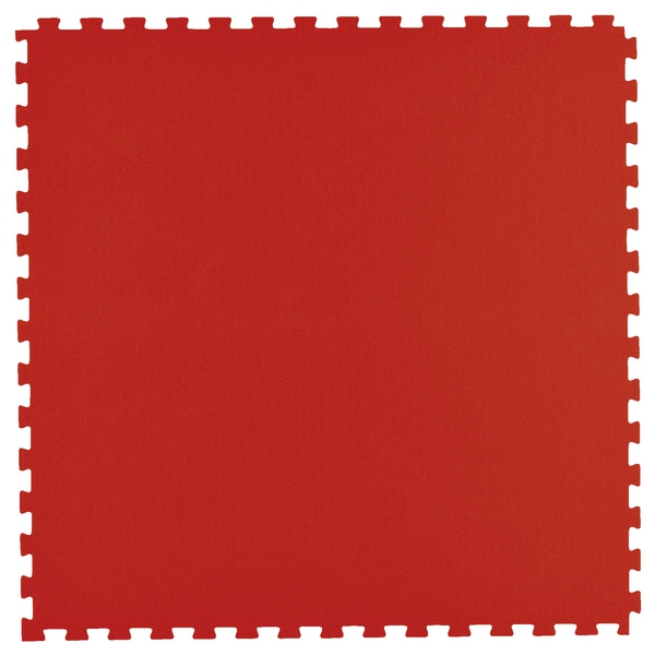 Mata podłogowa puzzle, 100 x 100 cm, czerwona/niebieska