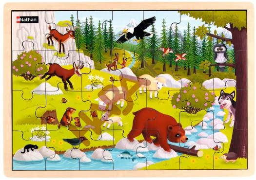Zestaw drewnianych puzzli Środowisko życia